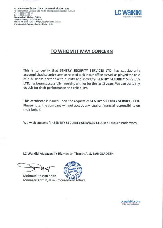 LC Waikiki Mağazacılık Hizmetleri Ticaret A.Ş.